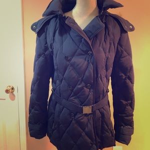 Woman’s Cole Haan parka with hood
